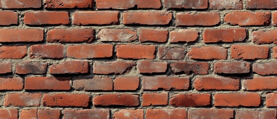 Obraz premium Detailed Old Red Brick Wall Texture