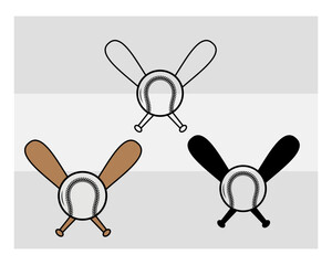 Baseball Bat SVG Silhouette Bundle, Baseball Bat Silhouette, Sports Svg, Baseball Stick Svg, Bat Svg, Baseball Bat Png, Baseball Svg Images, Cut Files