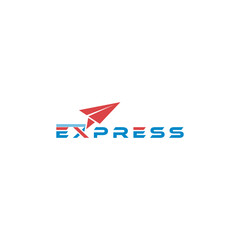 Creative flight express logo design with modern concept