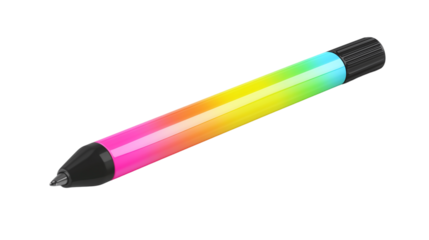 Colorful highlighter tilt png with transparent background for creative design projects, digital artwork, and educational materials.