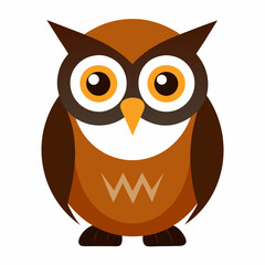 owl on white background