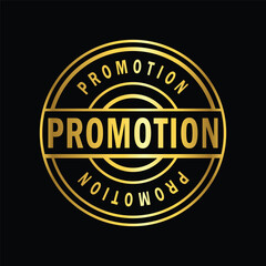 Fototapeta premium gold color promotion rubber stamp flat education label minimalist design for digital and print projects Graphic Design Icons Making a Huge Impact on Visual Aesthetics