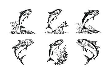 Dusky Scad silhouette vector illustration