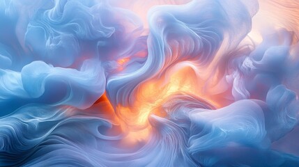 Obraz premium abstract smoke art with bright and warm colors