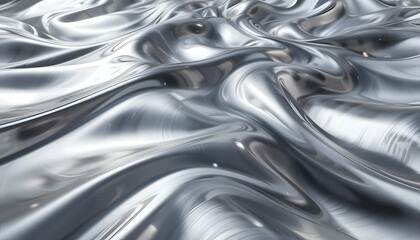 Abstract Wavy Metallic Surface with Reflections