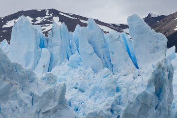 Glacier with blue ice in Patagonia