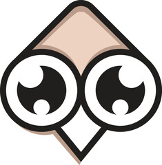 Brown owl icon with minimalist and modern design. Flat style, perfect for logos, apps or other graphic elements. Vector format with clean details and balanced proportions.