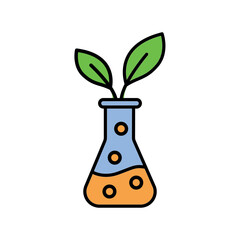 Biopharmaceuticals color line icon.