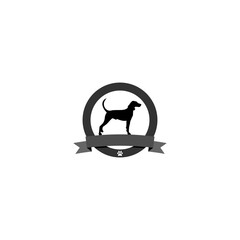 Dog template logo isolated on white background