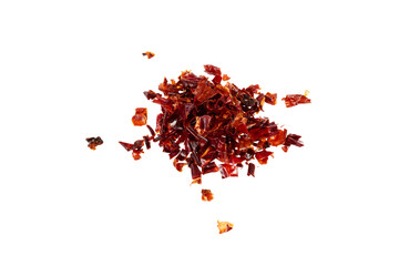 Naklejka premium dry chili flakes isolated on white or transparent png
