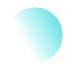 Transparent blue gradient round circle design element