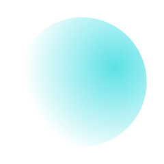 Transparent blue gradient round circle design element