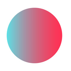 Round gradient circle transparent background