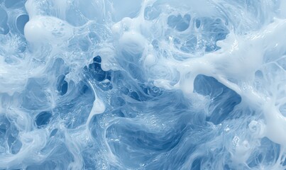 Obraz premium Abstract Swirling Light Blue Foam with Glitter Texture