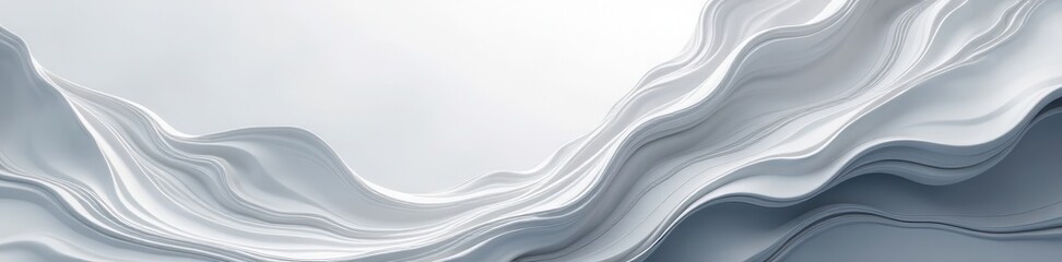 Fototapeta premium Abstract digital marbling, swirling grey and white, marble, marbling, aesthetic