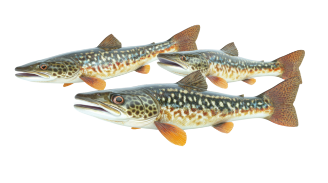 Trout swimming in clear water showcasing their vibrant colors and unique patterns