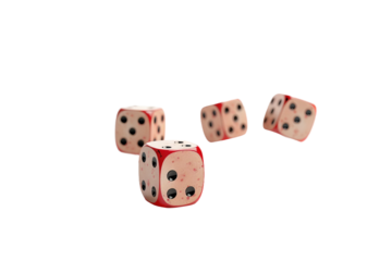 Dice Rolling in Action: A Close-Up View of Luck in Motion