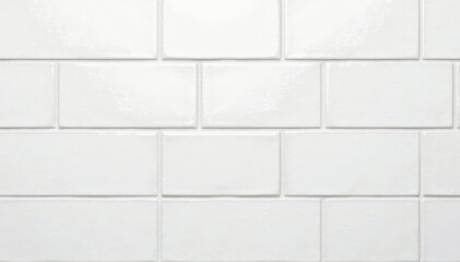 Obraz premium Clean white ceramic mosaic tile wall background Subtle texture, minimalist style , abstract texture, ceramic mosaic, wall backdrop