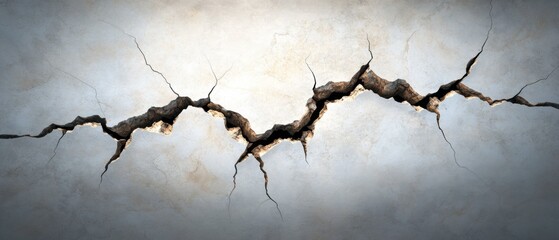 Earthquake pattern background template featuring cracked ground texture for design projects