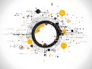 Obraz premium A graphic representation of complex interconnected systems on white