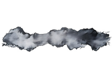 Obraz premium Thin and Clean Gray Watercolor Brushstroke for Extraction