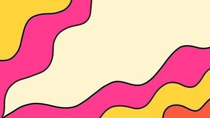 Background illustration with colorful hand scribbles with a retro concept