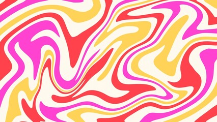 Retro concept color liquid wave seamless pattern background