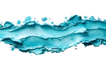 Obraz premium Bold Pastel Turquoise Watercolor Brushstroke with Distinct Sharp Edges for Extraction