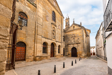 Medieval churches and palaces in the streets of the world heritage city of Ubeda, Andalusia.