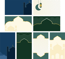 collection of Ramadan backgrounds with various models and shapes