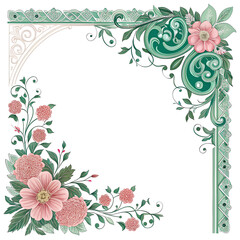 floral frame with flowers