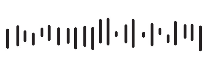Audio waves icon. Voice message and sound representation