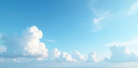 Soft blue sky with wispy white clouds and gray stratus, sky, clouds, serene