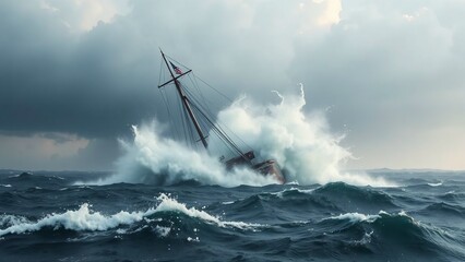 Obraz premium storm clouds over the sea