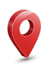 A rendering of red map marker icon