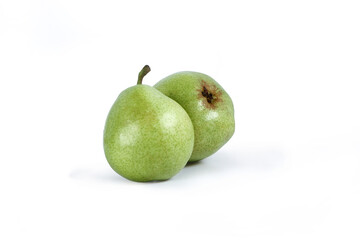 Pears fruits in white background 
