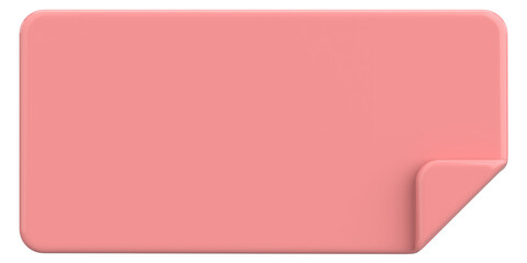 Price tag. Text box. 3D illustration.