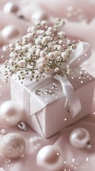 Fototapeta premium flower on soft pastel color in blur style