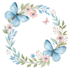 Obraz premium abstract floral background with butterflies