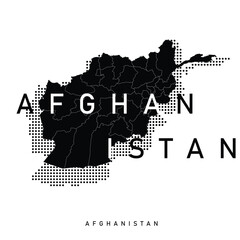 Obraz premium Afghanistan map illustration vector