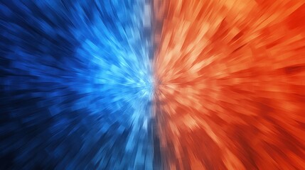 Fototapeta premium Abstract Burst of Blue and Orange Colors in Dynamic Motion Effect