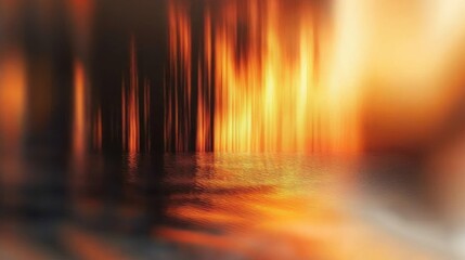 Naklejka premium Abstract Fire and Water Reflection in Vibrant Orange and Red Hues