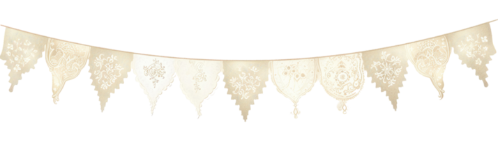 bunting flags on transparent background