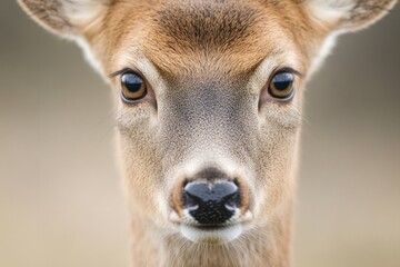 close-up image capturing soulful eyes of animal in natural setting highlighting their serene beauty and innocence with