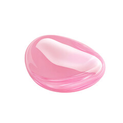 Rose Quartz Gel Nail Isolated on Transparent Background
