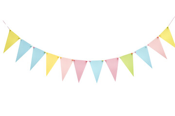 bunting flags on transparent background