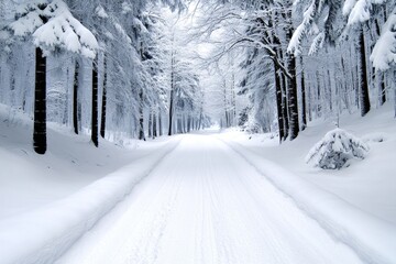 A mystical forest where magical creatures control the climate, creating eternal spring in one area and endless winter in another