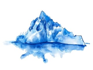 Fototapeta premium Blue ice mountain reflecting on the water. Stock image