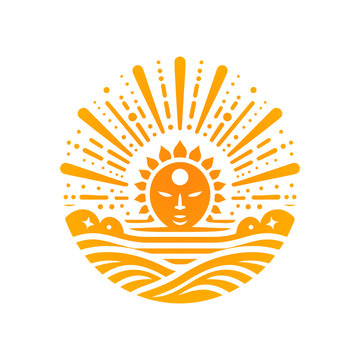 Creative world goddress logo, icon silhouette design