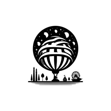 Creative world nuter logo, icon silhouette design